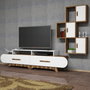 Hanah Home Flora S - Mueble de TV Nogal y Blanco